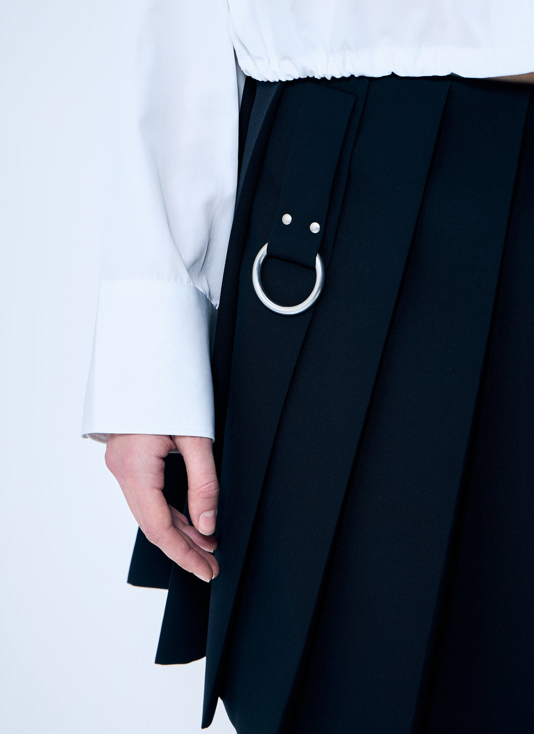 Prada Women Pleated Wool Skirt