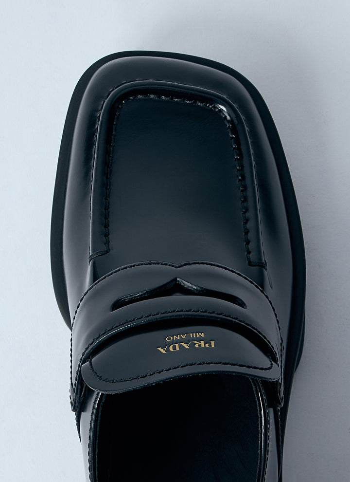 Prada Women Equal Brushed Leather Loafers