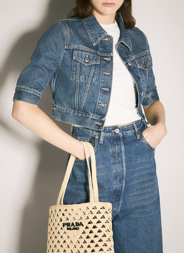 Prada Women Crochet Tote Bag