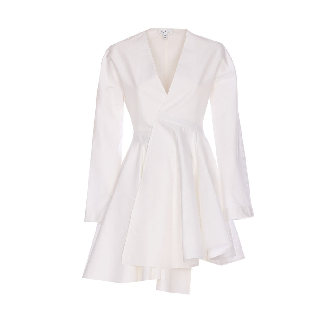 Alaia Women Short Cotton Poplin Dress