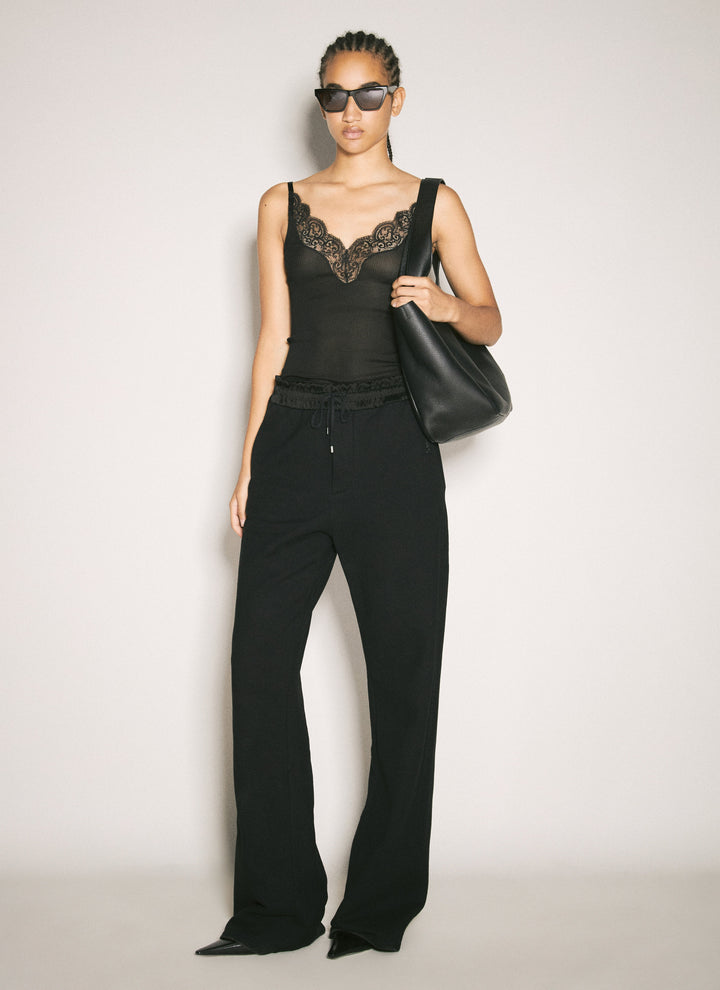 Saint Laurent Women Logo Embroidery Track Pants