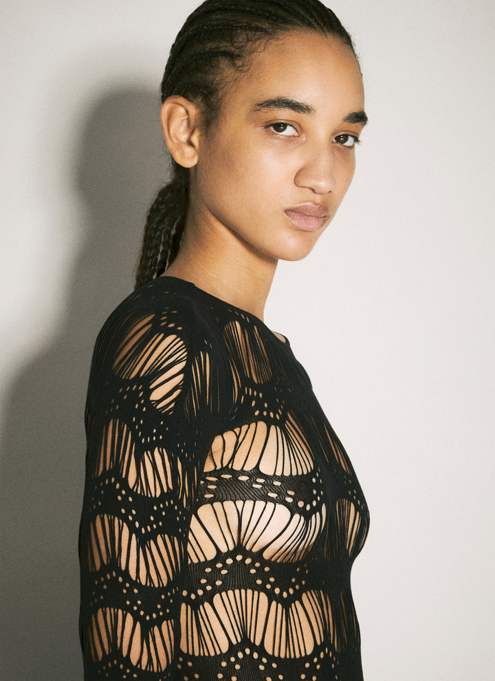 Saint Laurent Women Laddered Bodysuit