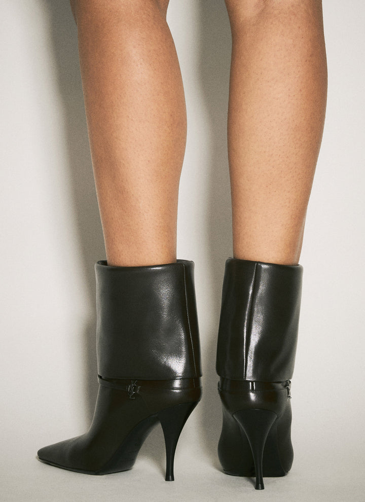 Saint Laurent Women Ricky Leather Boots