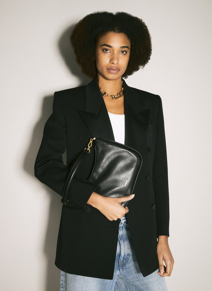 Saint Laurent Women Logo Print Shoulder Bag