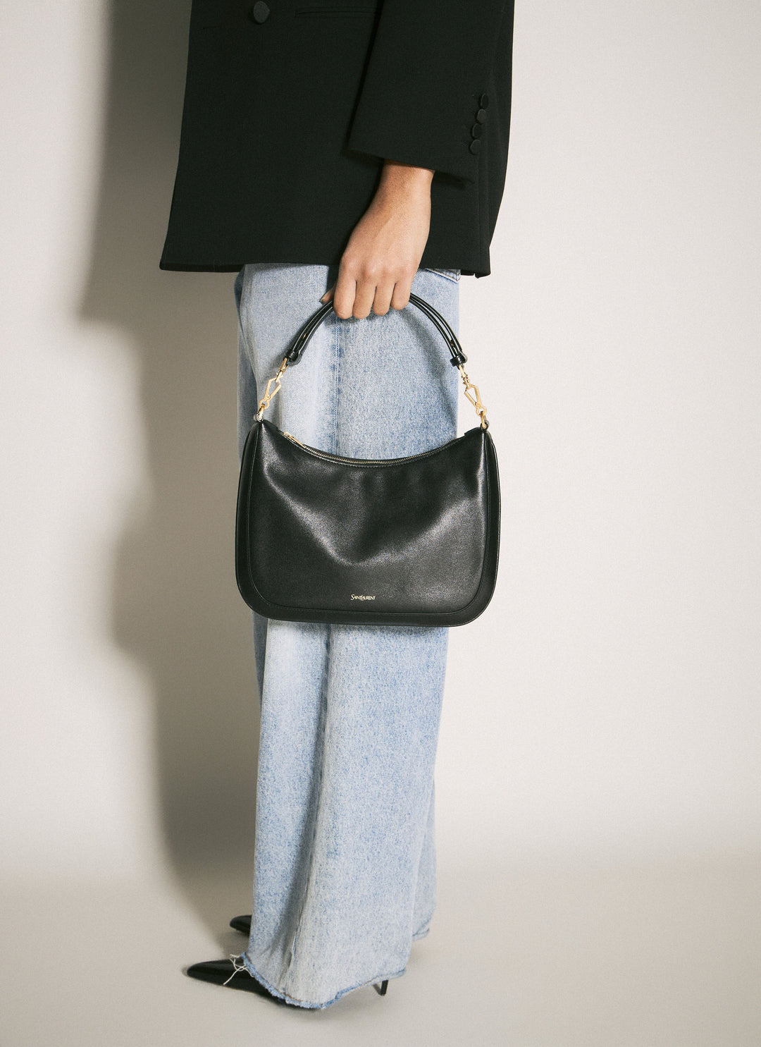 Saint Laurent Women Logo Print Shoulder Bag