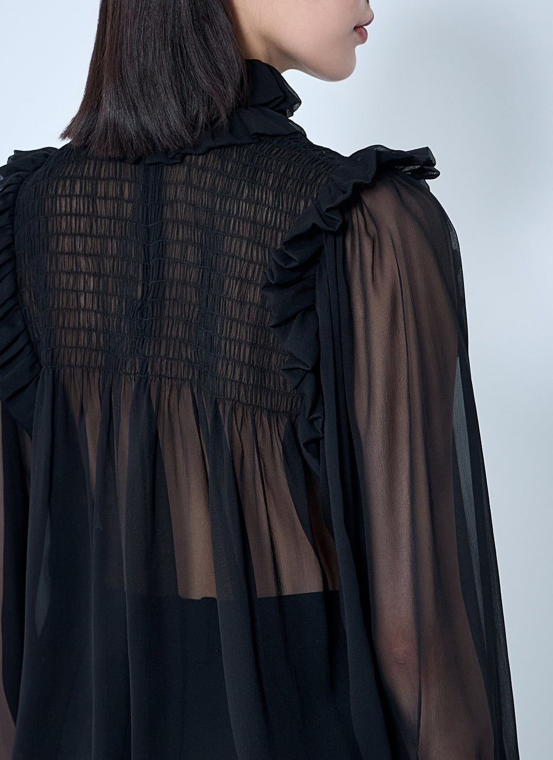 Saint Laurent Women Ruffled Silk Blouse
