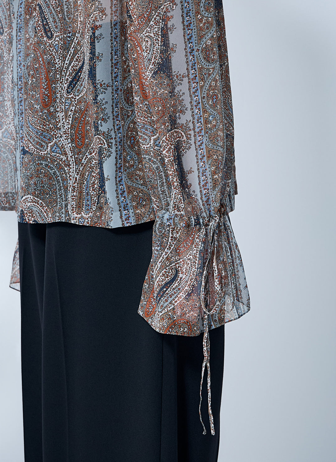 Saint Laurent Women Paisley Silk Georgette Blouse