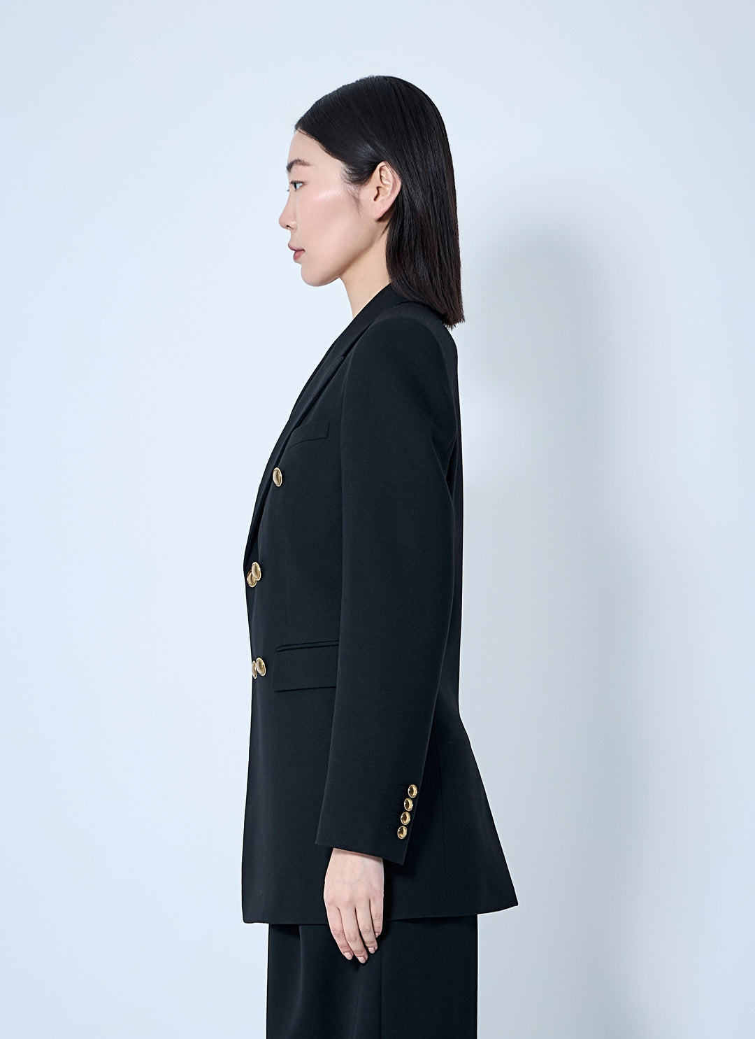 Saint Laurent Women Wool Gabardine Blazer