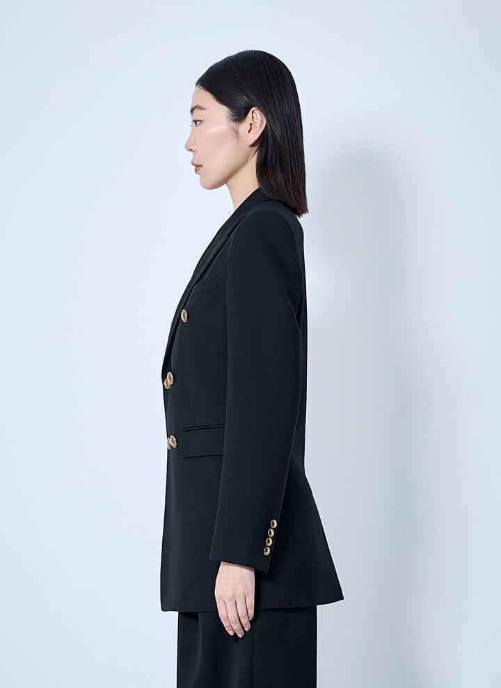 Saint Laurent Women Wool Gabardine Blazer