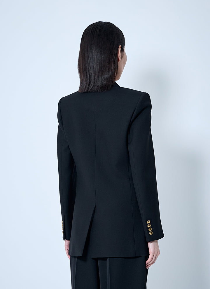 Saint Laurent Women Wool Gabardine Blazer