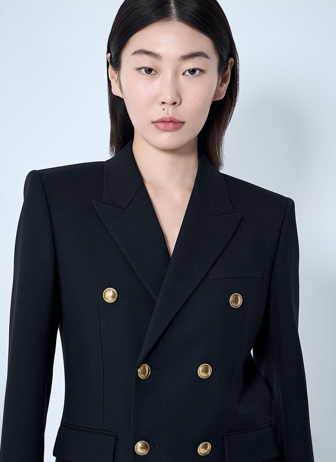 Saint Laurent Women Wool Gabardine Blazer