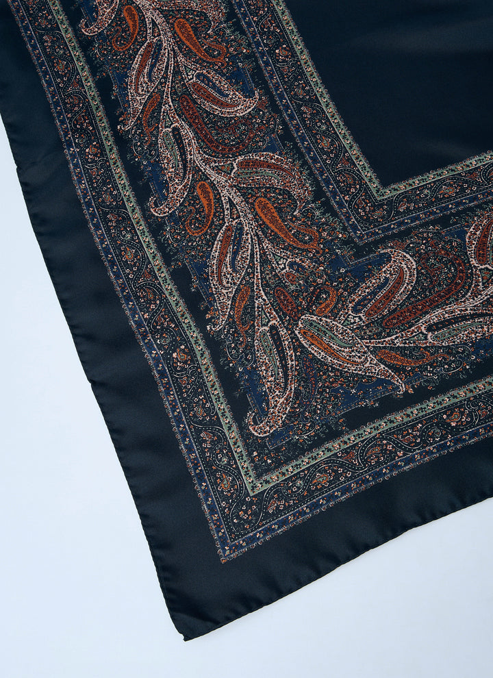 Saint Laurent Women Paisley Silk Square Scarf