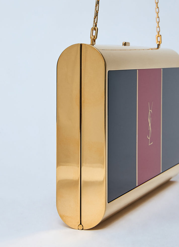 Saint Laurent Women Metal Minaudière Shoulder Bag