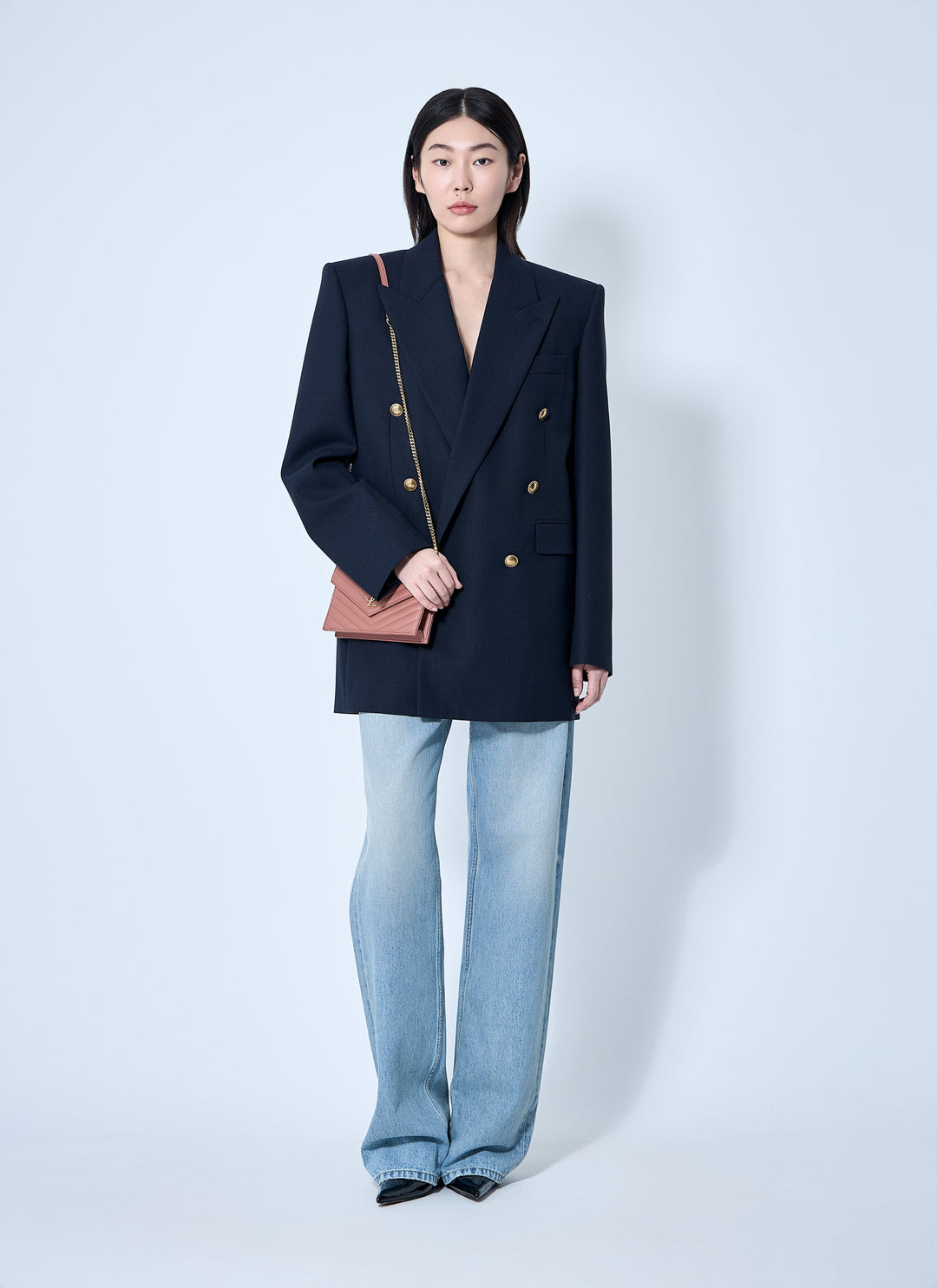 Saint Laurent Women Wool Chiné Blazer