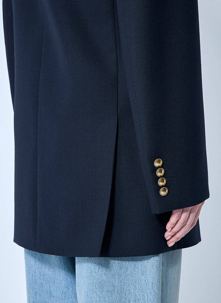 Saint Laurent Women Wool Chiné Blazer