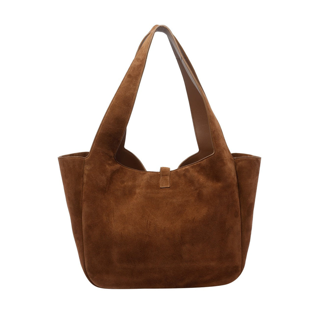 Saint Laurent Women Suede Le 5 A 7 Bea Shoulder Bag