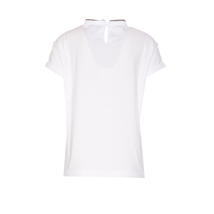 Brunello Cucinelli Women T-Shirt With Precious Faux Layering