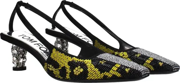 TOM FORD women's Yellow Satin Sandal