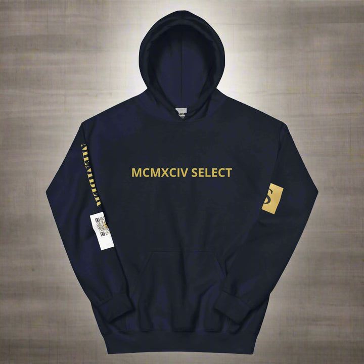 7994 SELECT luxury membership hoodie in premium fabric, available in multiple colors with painted logo design
