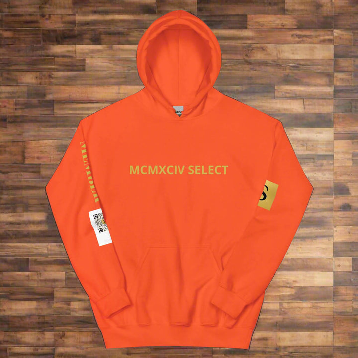 7994 SELECT luxury membership hoodie in premium fabric, available in multiple colors with painted logo design