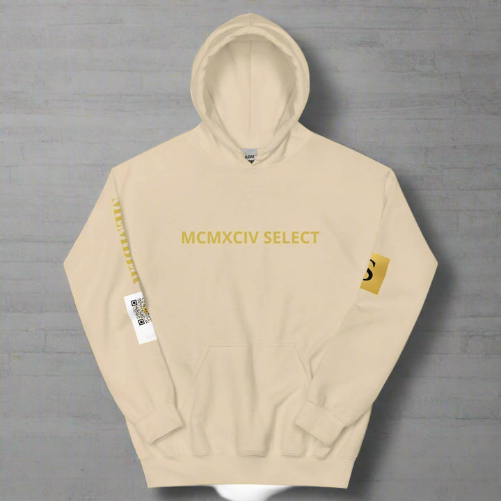 7994 SELECT luxury membership hoodie in premium fabric, available in multiple colors with painted logo design