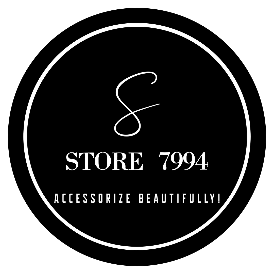 Logo of STORE 7994 with the tagline 'Accessorize Beautifully!' on a black background.