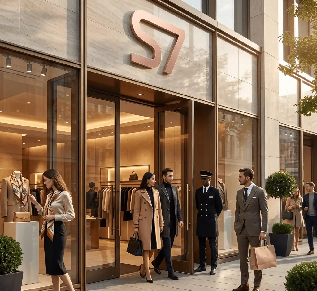S7 store entrance with patrons present
