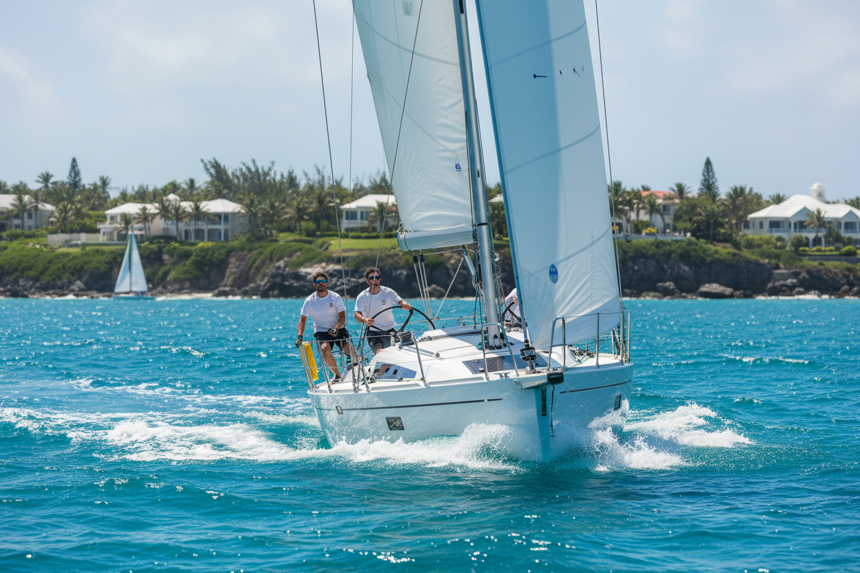 Men Yachting in Bermuda photo