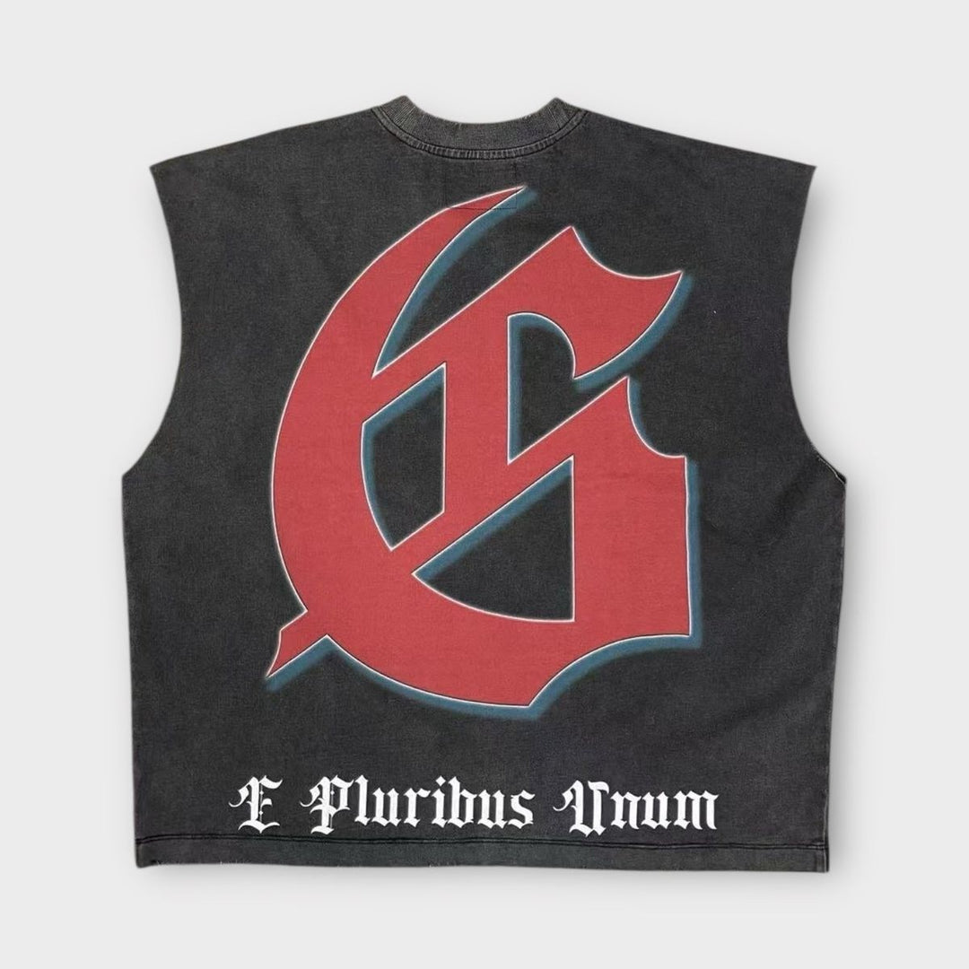 Godspeed Checkmate Sleeveless T-Shirt Black Wash