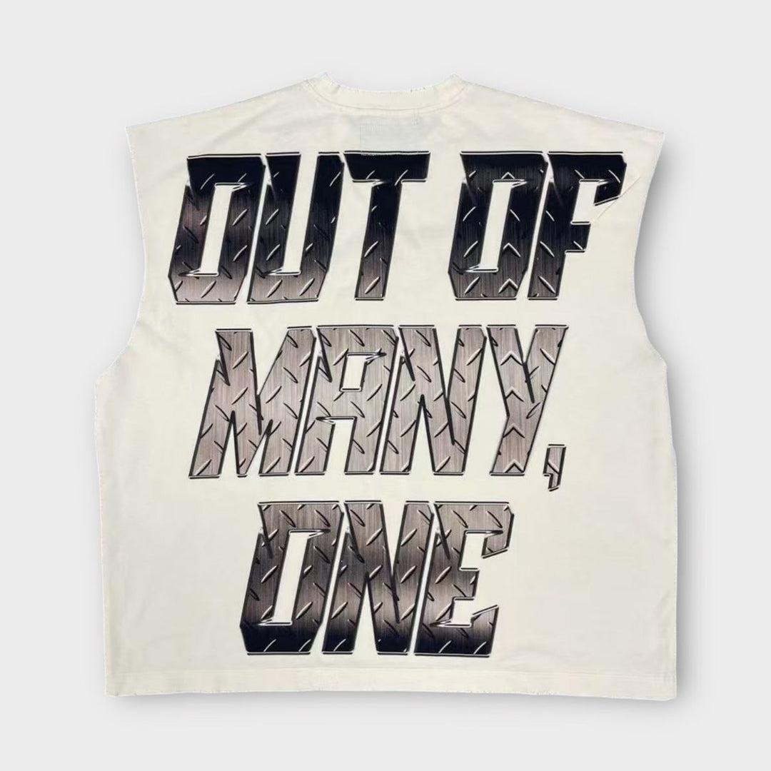 Godspeed Steel Sharpens Steel Sleeveless T-Shirt Bone