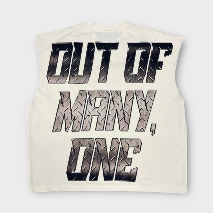 Godspeed Steel Sharpens Steel Sleeveless T-Shirt Bone