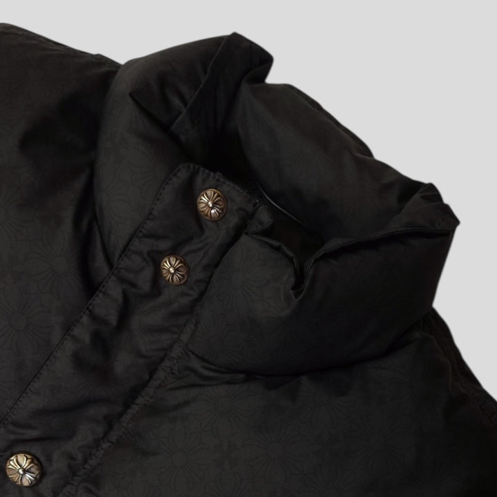 Chrome Hearts Plus Pattern Puffer in Black