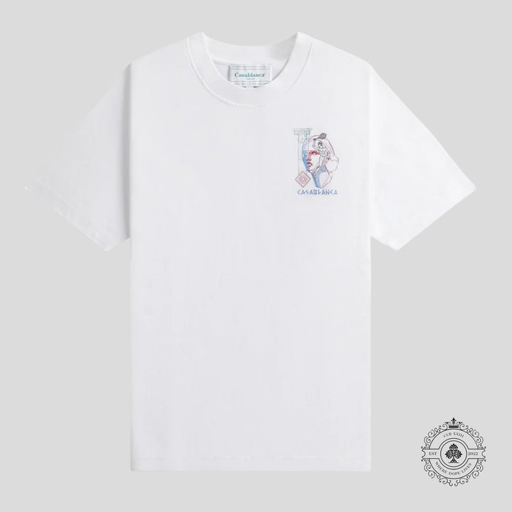 Casablanca Drawing Lab Printed Tee in White