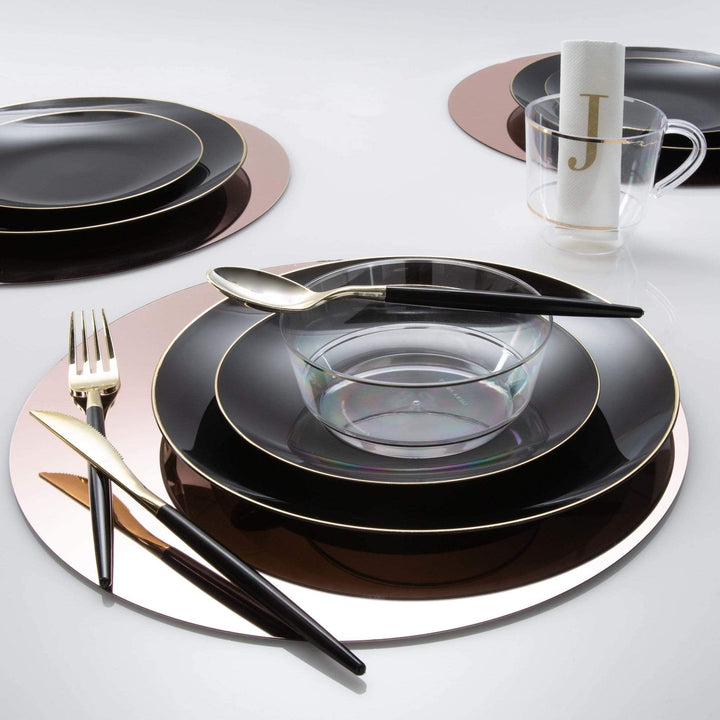 13" Rose Gold Round Light Weight Mirror Charger Plate | 1 Ch