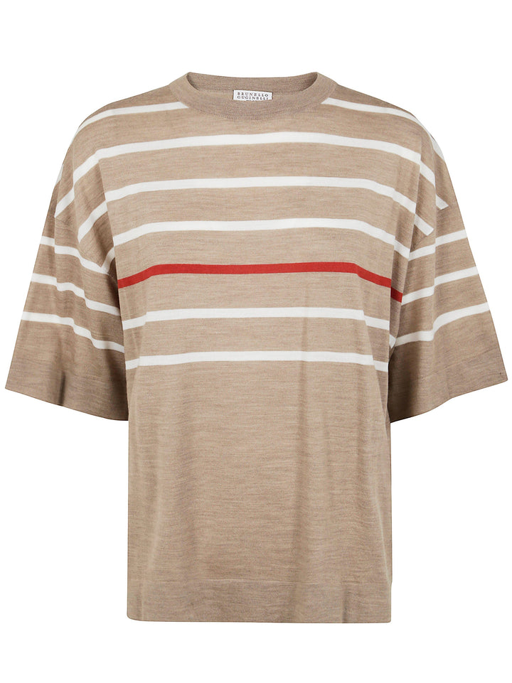Brunello Cucinelli Women Round Neck Short Sleeves Sweater