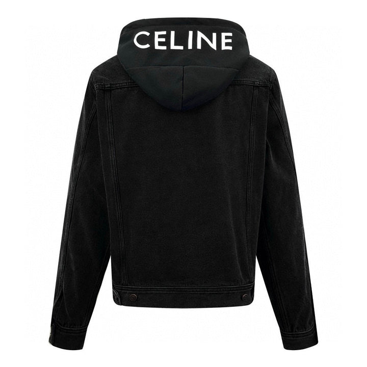 CELINE Washed Grey Denim Jacket – Casual Single-Breasted