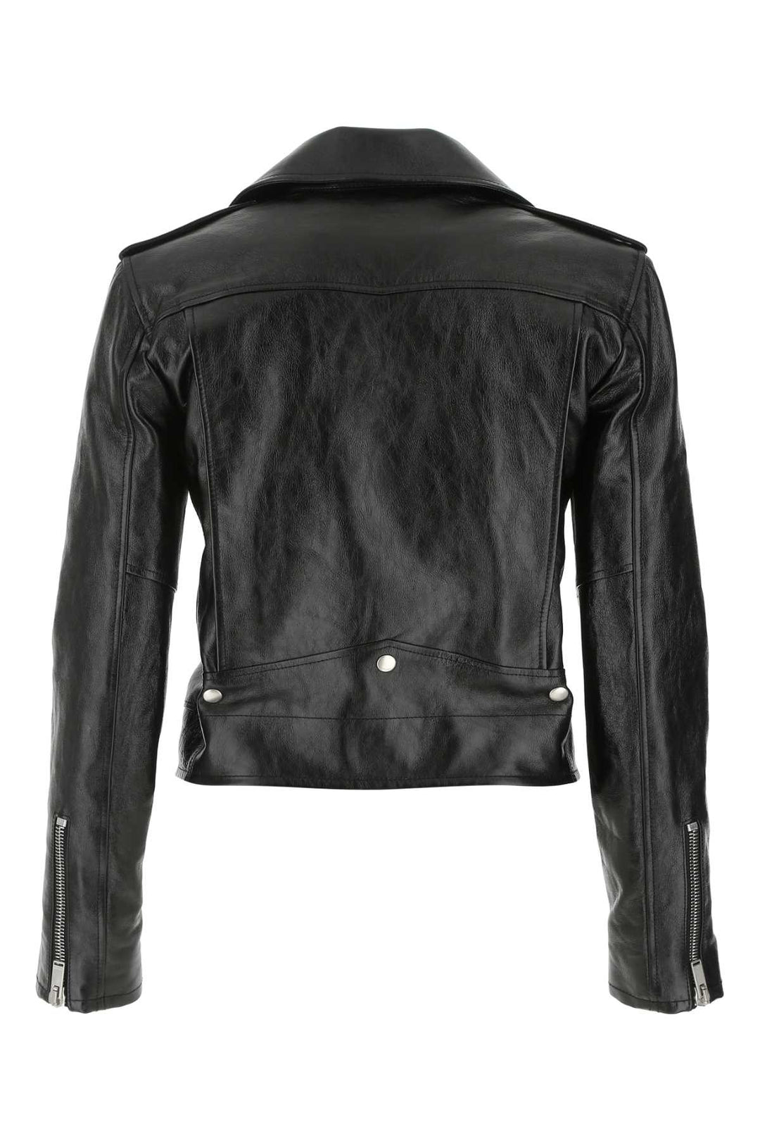 Saint Laurent Women Black Leather Jacket