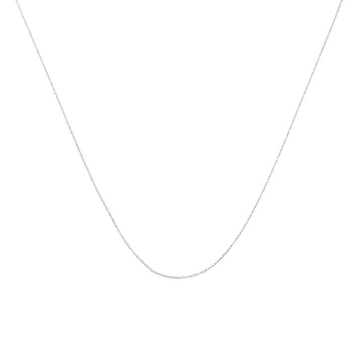Solid 10K Yellow Gold 0.5mm Slim and Dainty Unisex 18" Rope Chain Necklace