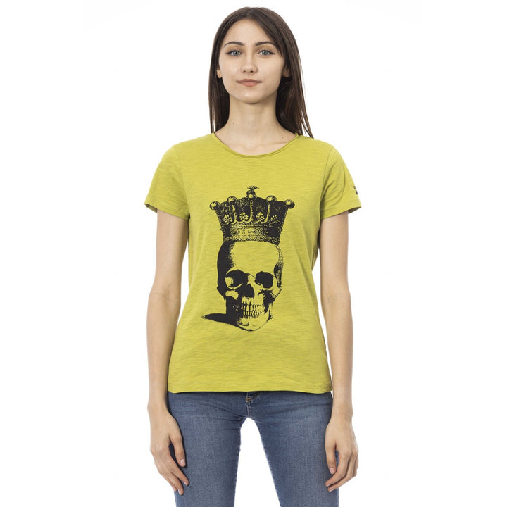 Trussardi Action women's green graphic print T-shirts