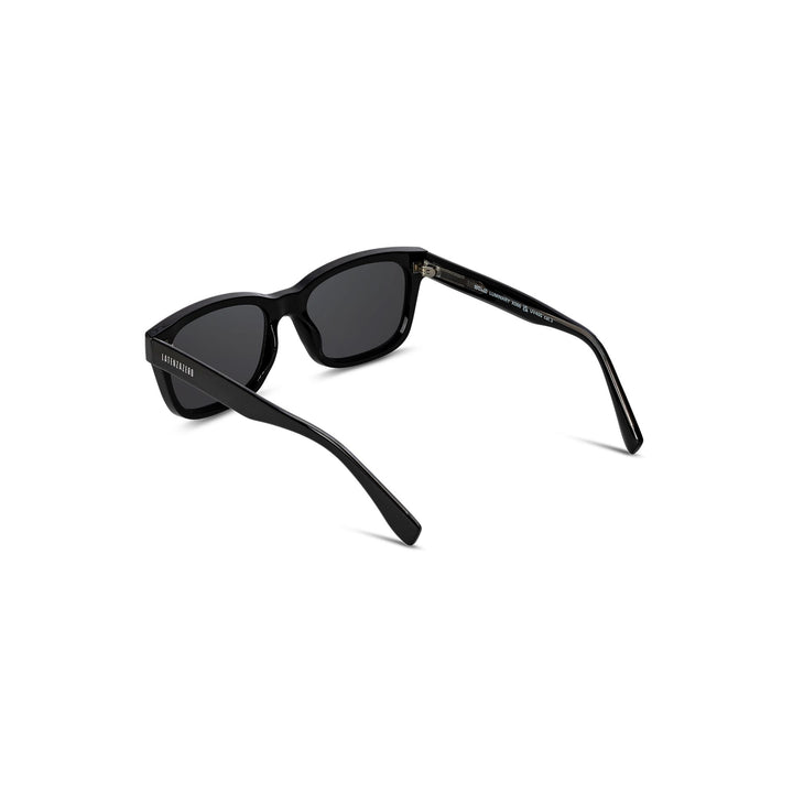 Black stylish Italian designed affordable sunglasses with UV protection.