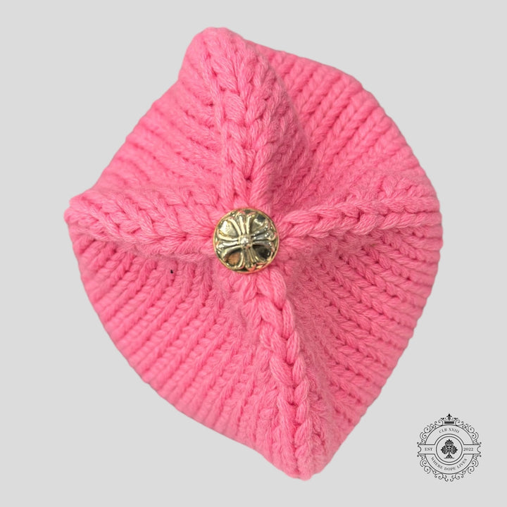 Chrome Hearts Children's Leopard Cross Patch Beanie