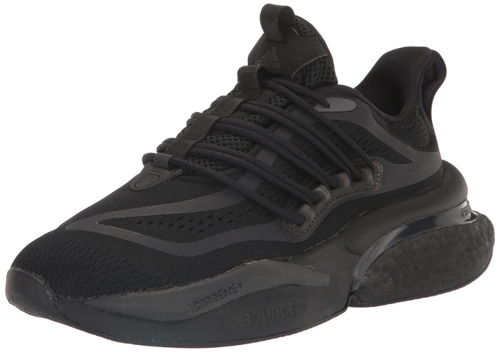 adidas Mens AlphaBoost V1 Running Shoe Black/Grey/Carbon 10.5