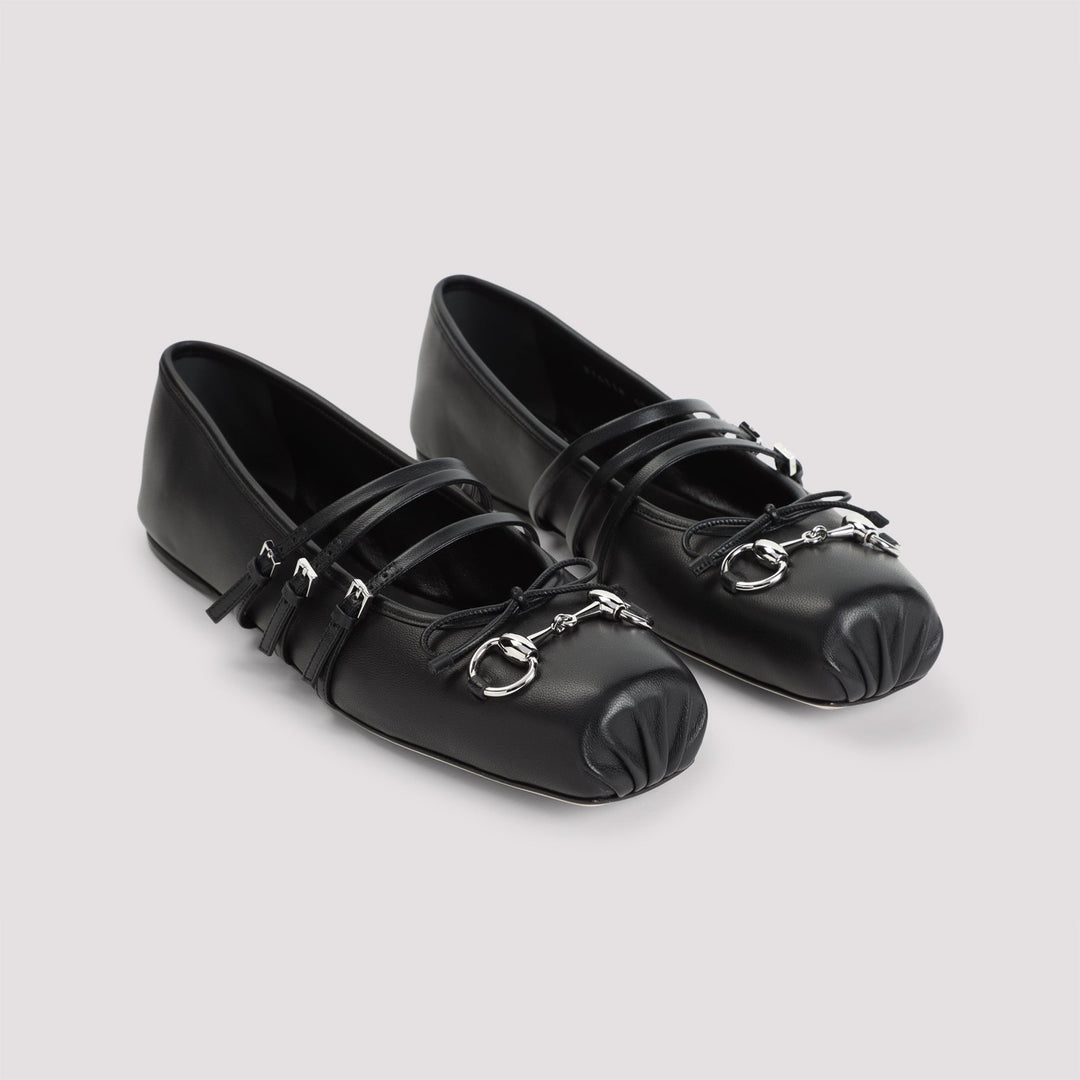 Gucci Horsebit Leather Ballerinas Women
