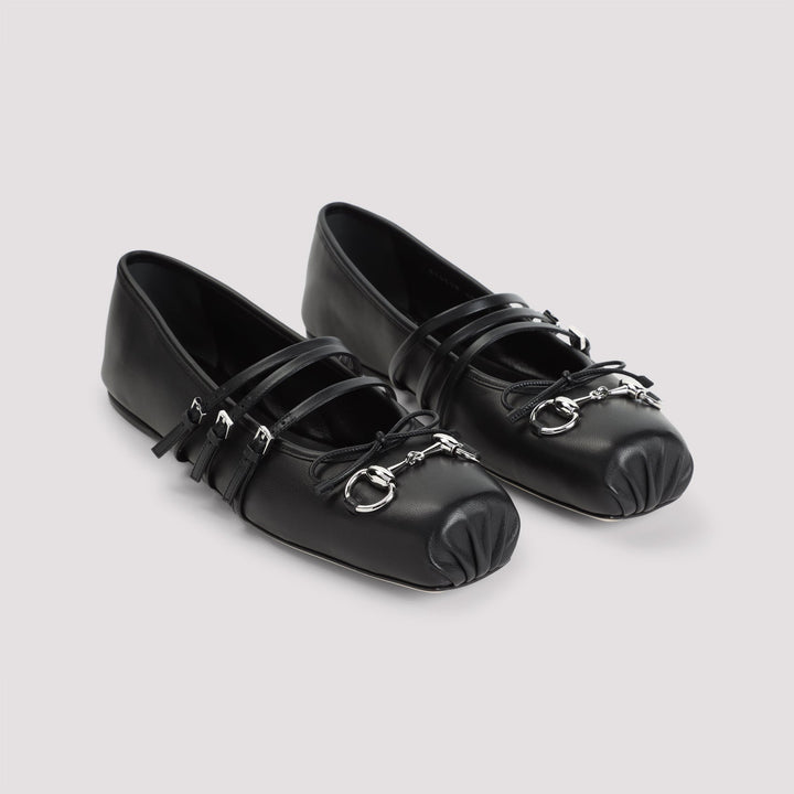 Gucci Horsebit Leather Ballerinas Women