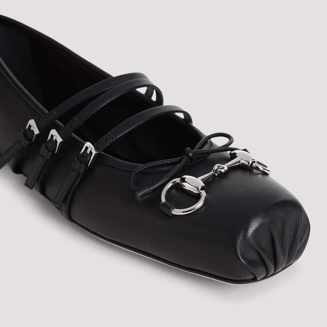 Gucci Horsebit Leather Ballerinas Women