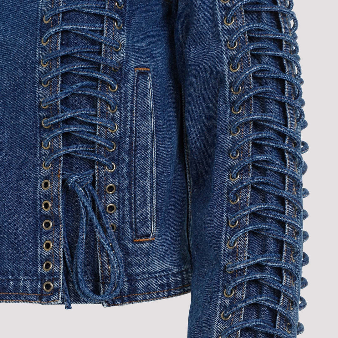 Jean Paul Gaultier Corset Denim Jacket Women