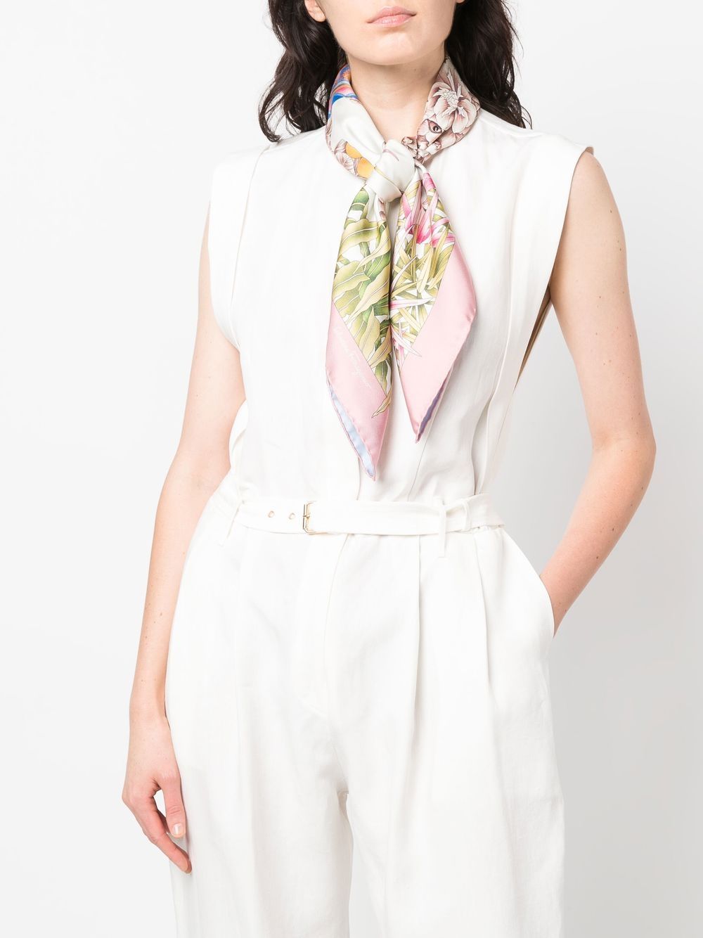 Ferragamo Women India Print Silk Scarf