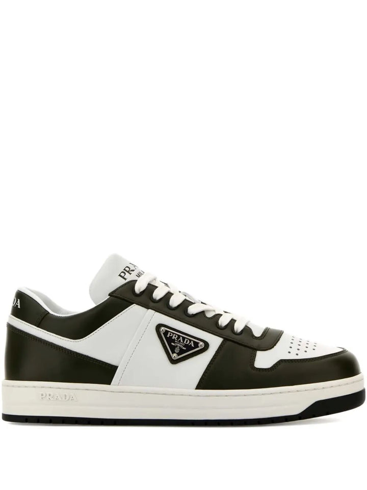 Prada Men Downtown Two-Tone Leather Sneakers