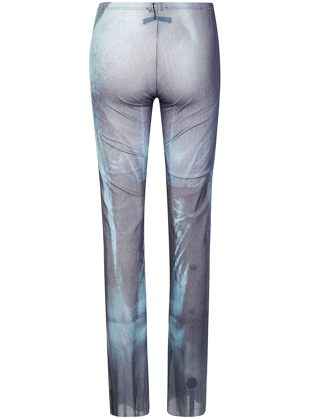 Gradient blue and gray pants on a white background