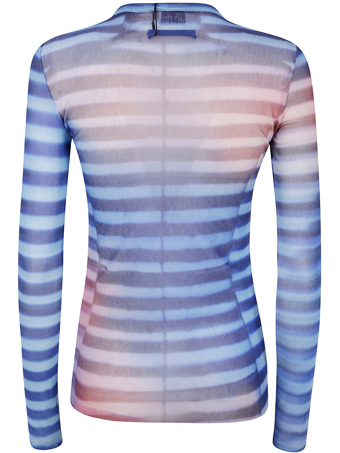 Jean Paul Gaultier Women Mesh Long Sleeves Top Printed "Air"